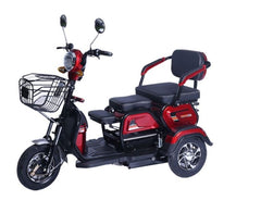 Electric Cargo Scooter Tricycle For 3 Passengers Side View