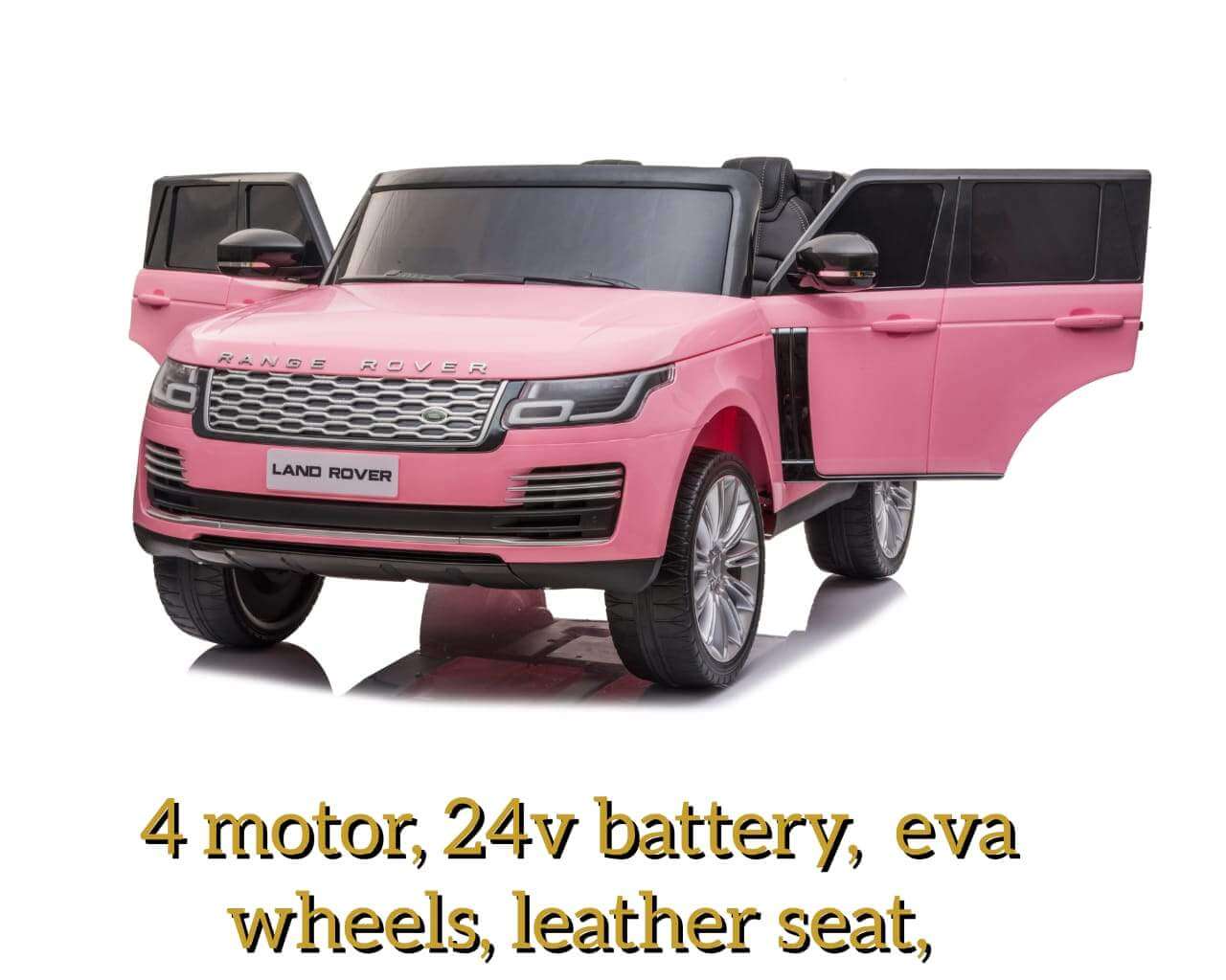 Pink Licensed Ride On Range Rover Vogue LCD SCREEN Car Two Seater for kids 24V
