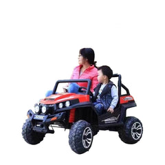 Red 2 Seater Rock Rash Jeep Ride On For Kids
