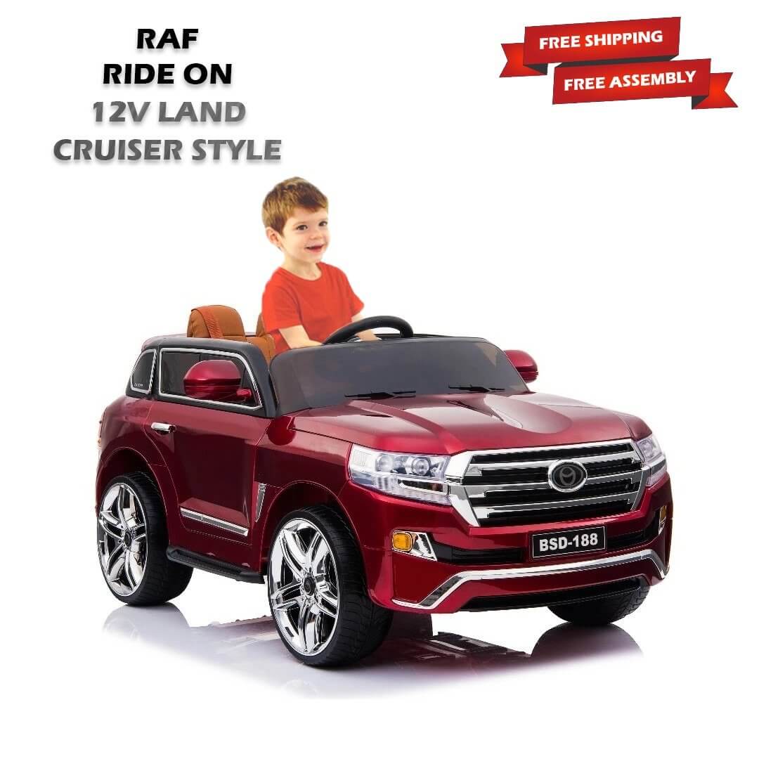 Ride On 12 v Red Toyota Land cruise style Kids Electric Car