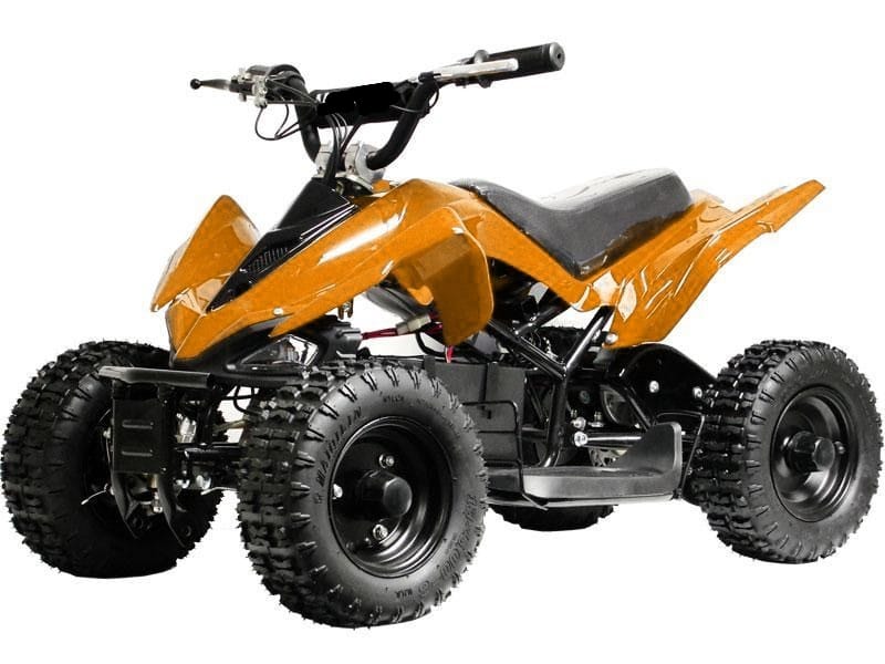Orange Megawheels Mini ATV Quad Electric Bike- 36V Side