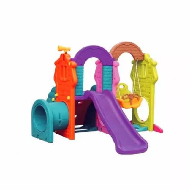 Tunnel Playhouse with Swing ,slide & Rock Climber Wall