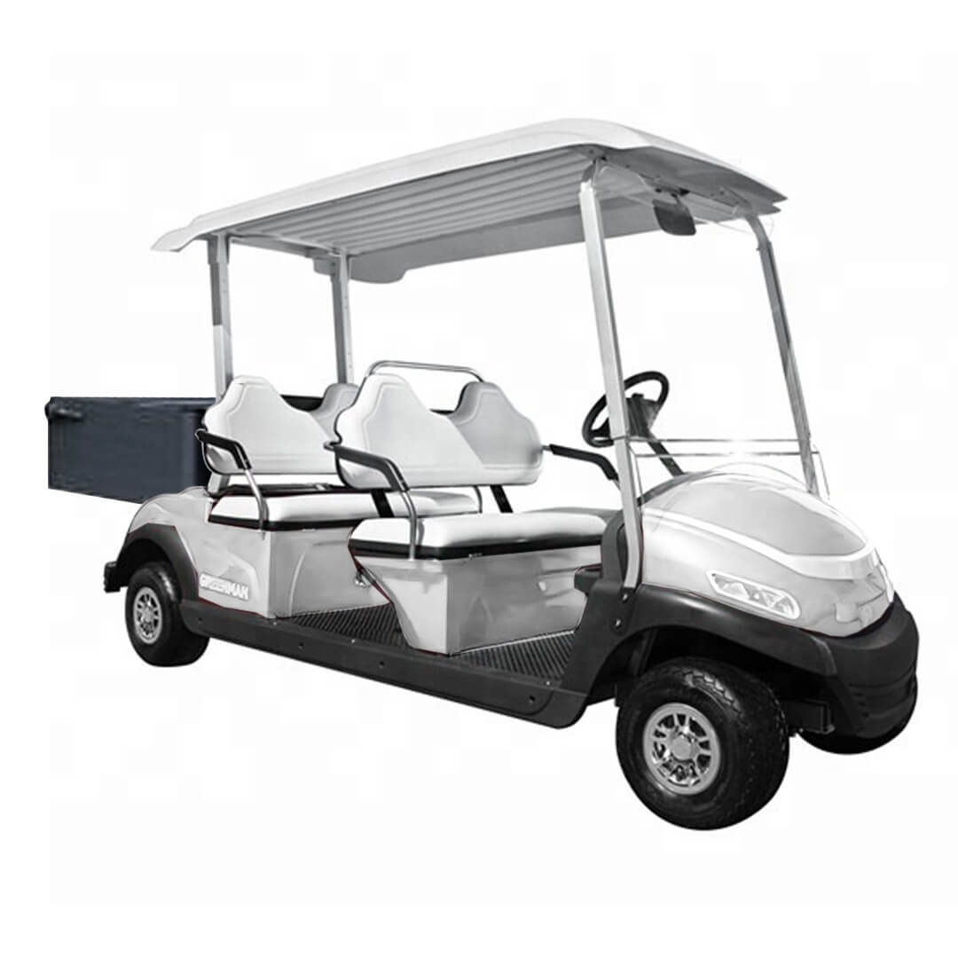 Megastar Golf club car 4 seaters electric golf cart with Cargo Box-white