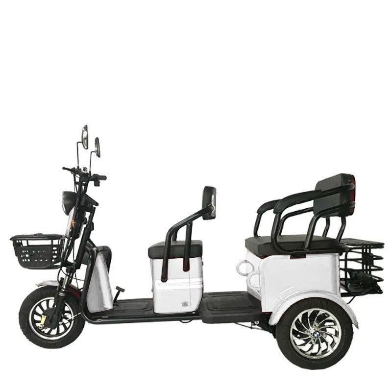 Megawheels Mobility 3 Wheel 3 passenger Electric Tricycle Scooter- white