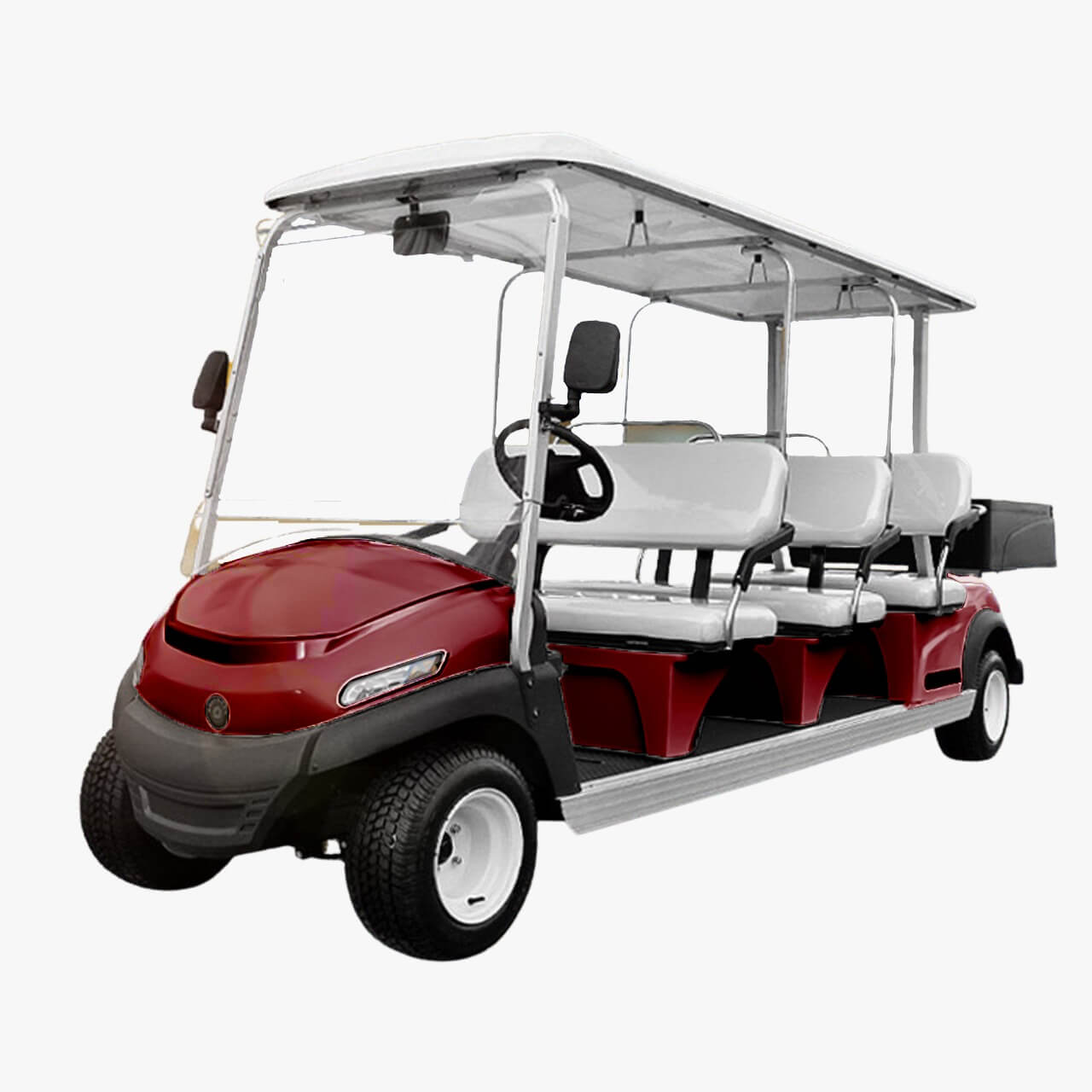 Megastar Golf club car 6 seater  electric golf cart With Cargo box-Red