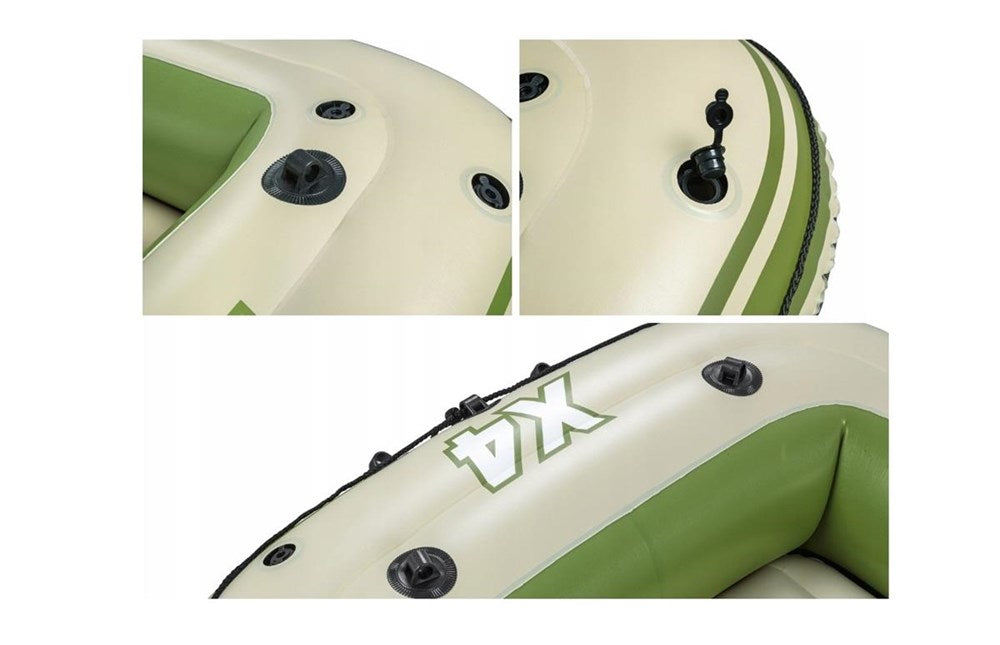 Hydro-Force Voyager Raft Set For 4 Persons 11'6" x 57"-Green
