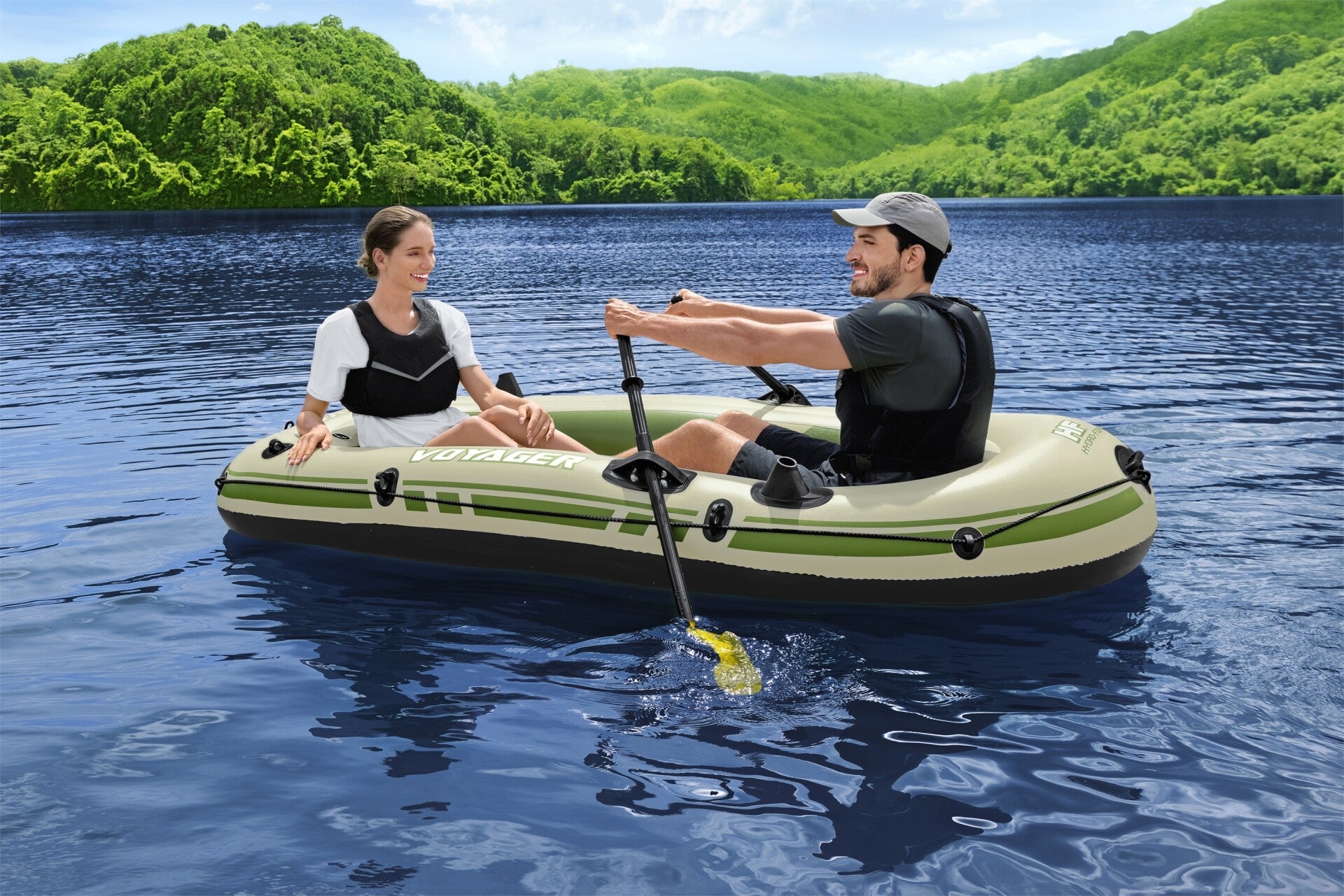 Bestway Hydro-Force Voyager X2 Inflatable Raft Set - 7'7