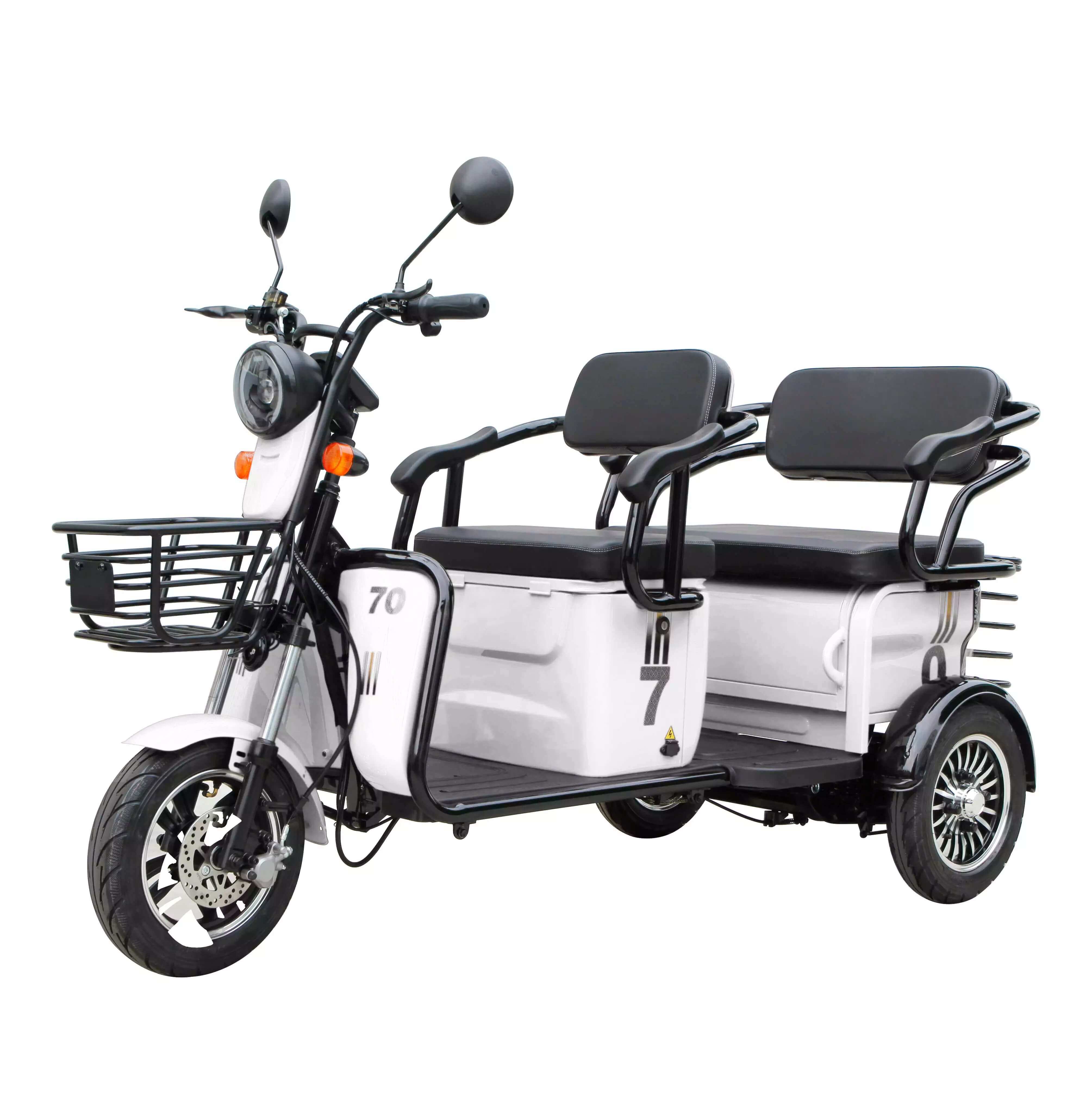 Megawheels Mobility 3 Wheel  3 passenger Electric Tricycle Scooter- white