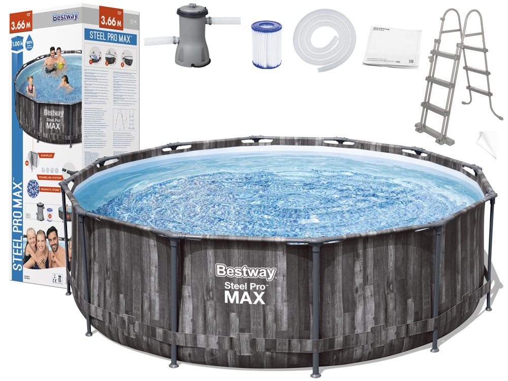 Steel Promax Pool Set (Filter,Box, Flow Clear ,Pipe )