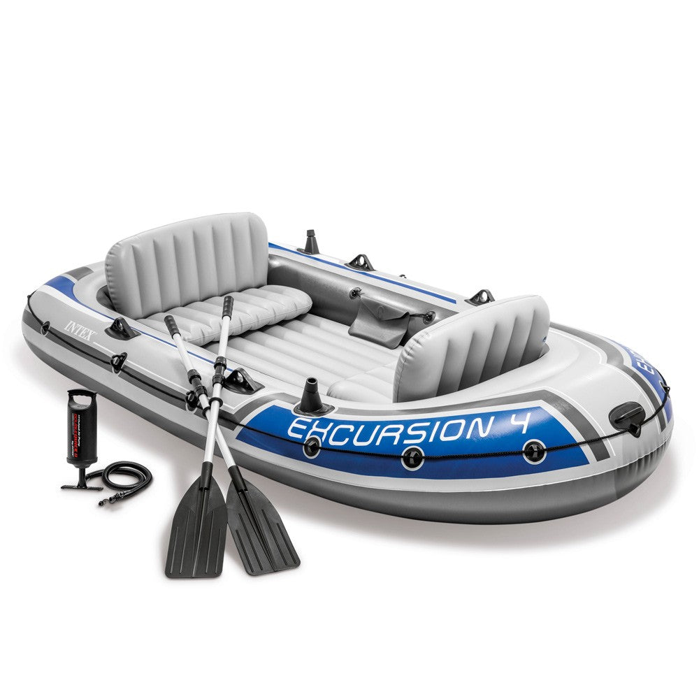 Intex Excursion 4 Rubber Dinghy Inflatable Boat Four Seats - MGA STAR MARKETING 
