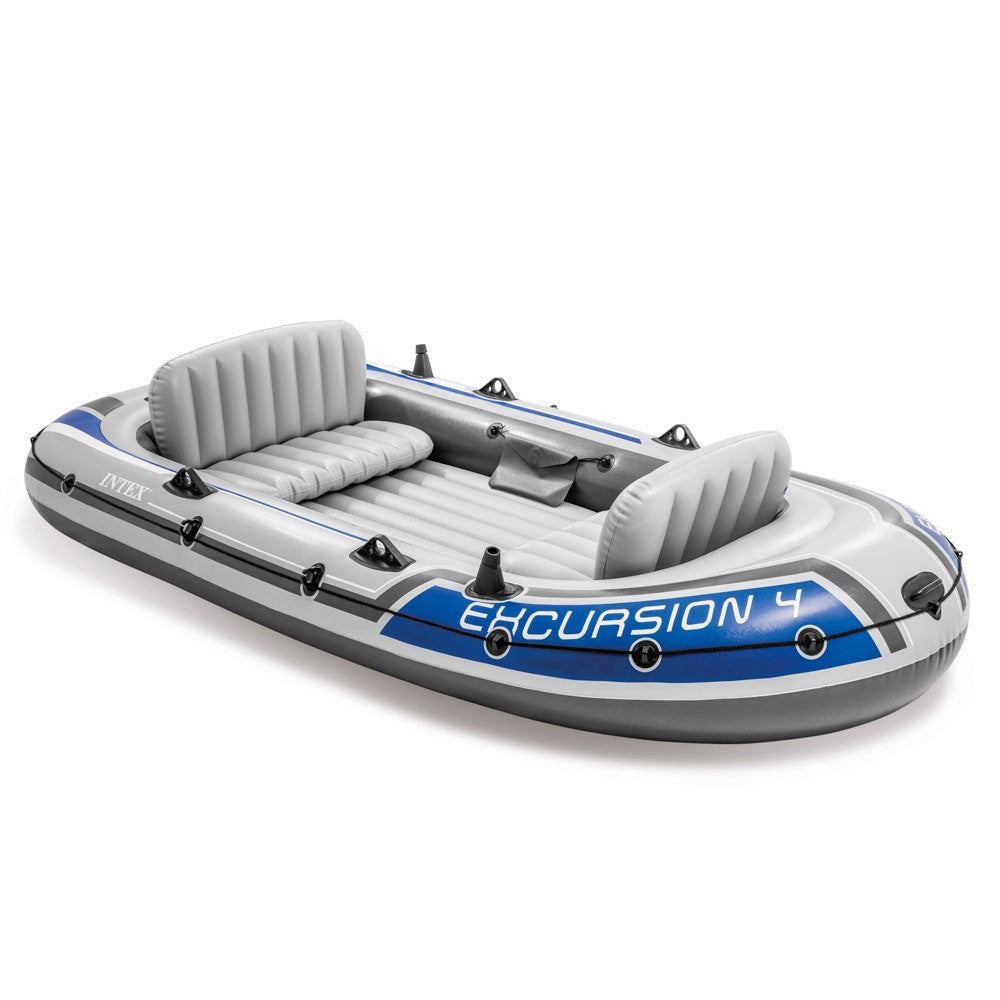 Intex Excursion 4 Rubber Dinghy Inflatable Boat Four Seats - MGA STAR MARKETING 