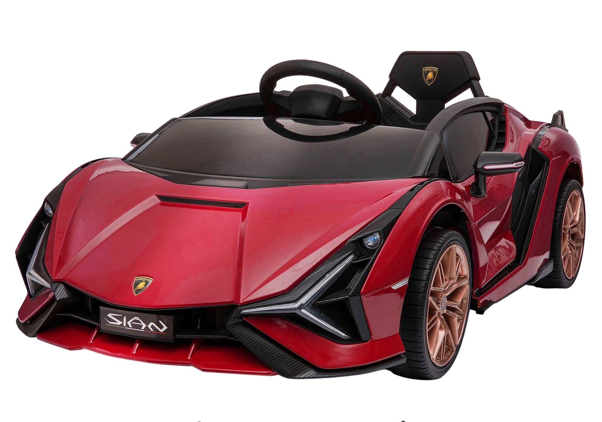 Red Licensed Ride on Lamborghini Prime Sian Car Battery Operated 12V