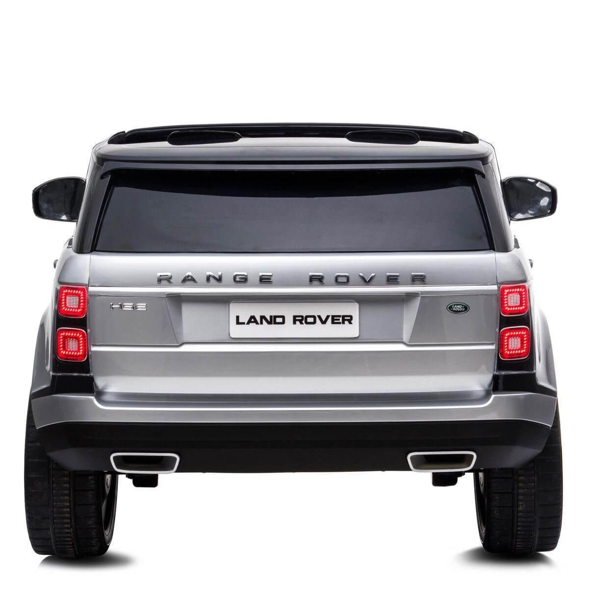 Silver Licensed Ride On Range Rover Vogue LCD SCREEN Car Two Seater for kids 24V Back