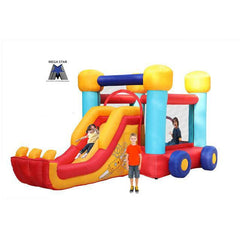 Megastar Inflatable Bouncy Excavator Car Castle for Slide and Climbing Wall (4.05x 2.60 x 1.95 mtr) - MGA STAR MARKETING 