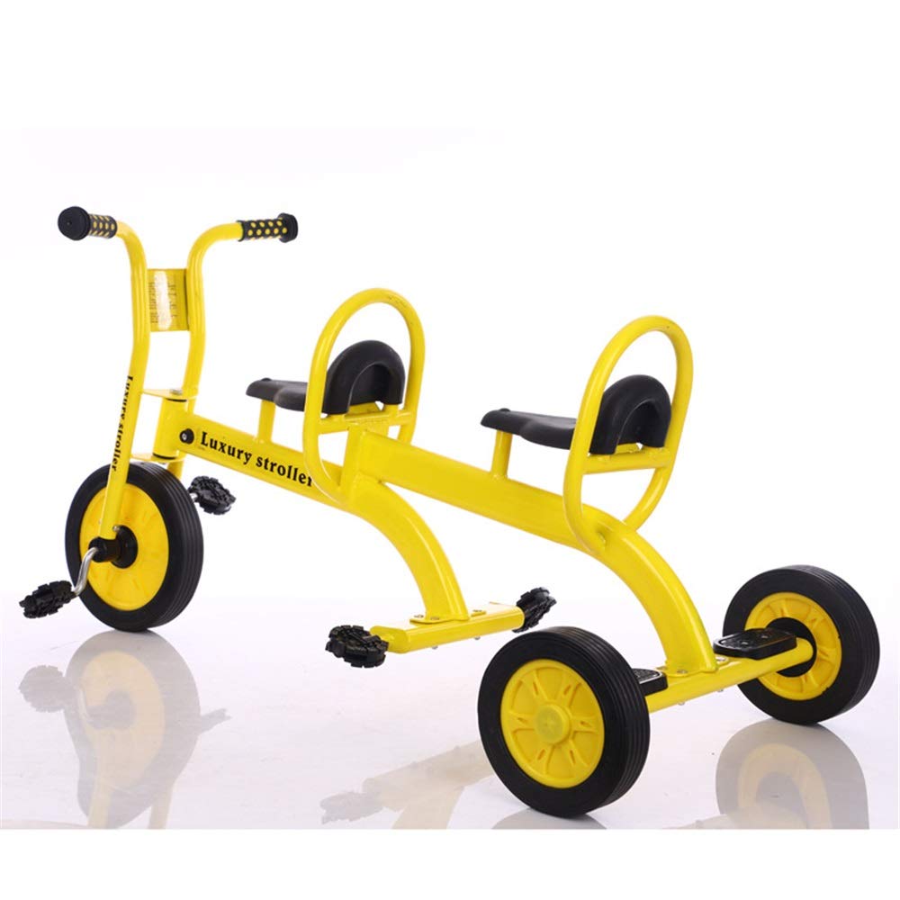 Yellow Super Strong Metal Bicycle 2 seater with Foot rest