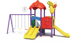 Butterfly Themed Swing and Slide Metal Playset