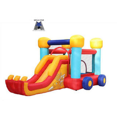 Megastar Inflatable Bouncy Excavator Car Castle for Slide and Climbing Wall (4.05x 2.60 x 1.95 mtr) - MGA STAR MARKETING 