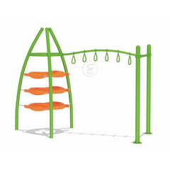 Outdoor Lil Apes Trapeze swing and Slip Play gymset