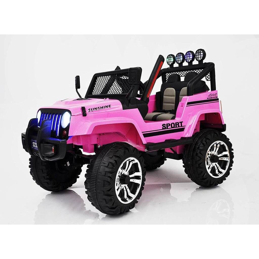 Pink Ride on SUV Wrangler Style 2-Seats Jeep For kids 12V