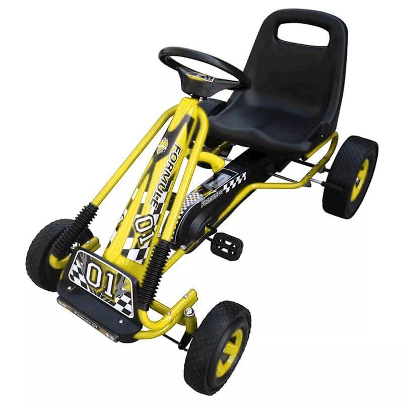 Yellow Play Kart 4 Wheel Pedal For Kids - rafplay