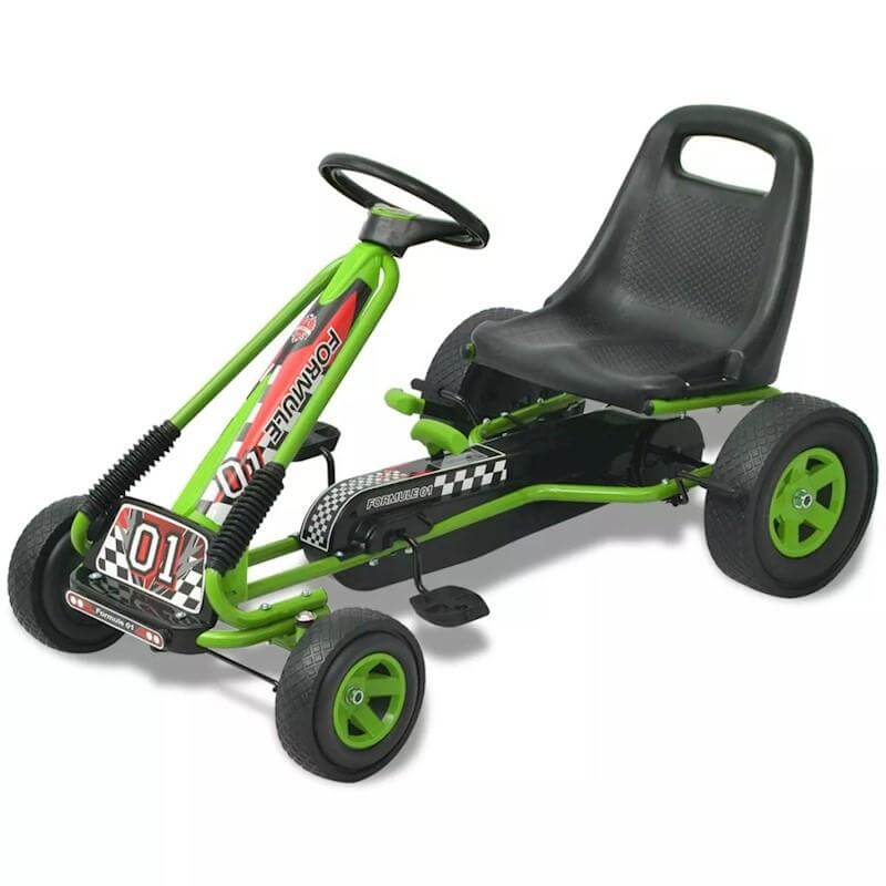 Green Play Kart 4 Wheel Pedal For Kids - rafplay