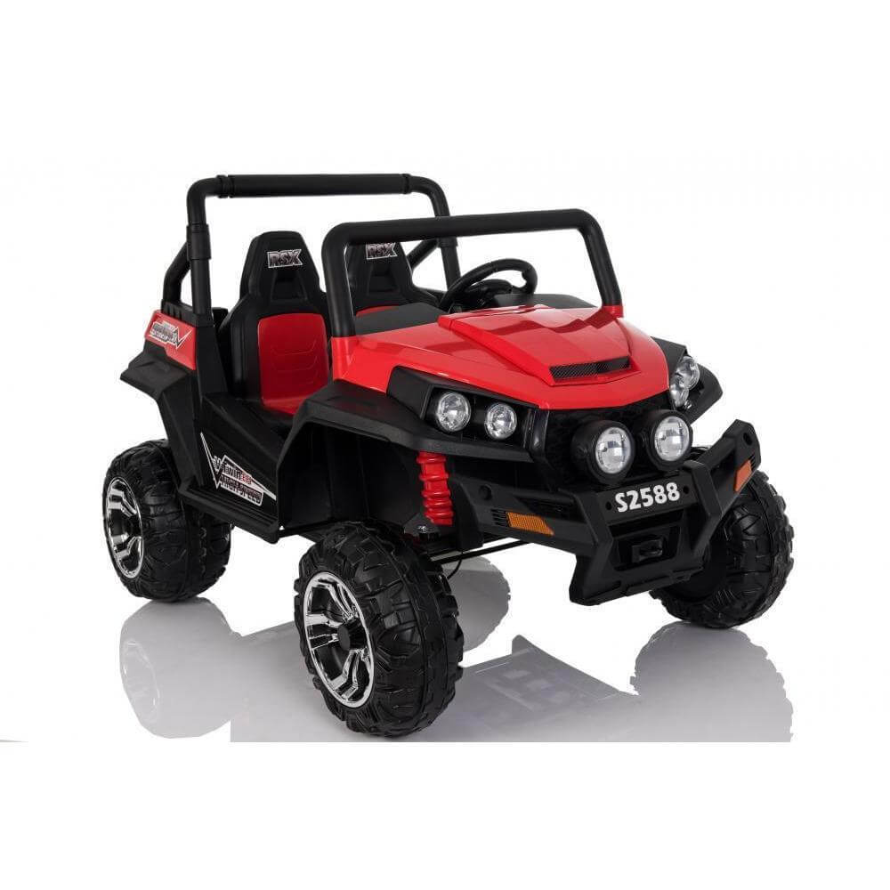 Red 2 Seater Rock Rash Jeep Ride On For Kids