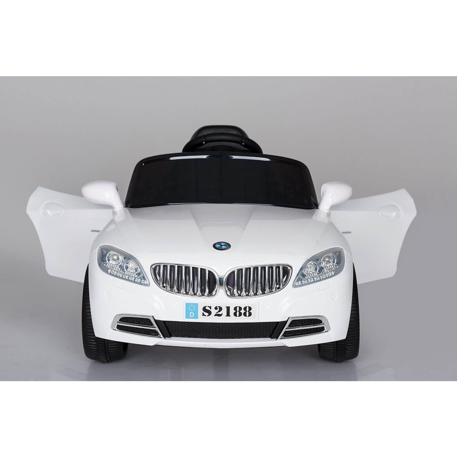 White Electric Ride on Car BMW STYLE Battery Powered 12V Front