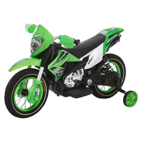 Green Electric Dirt Cross Motorbike for Kids