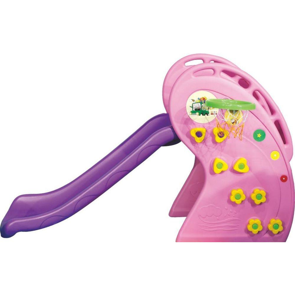 Pink Slide With Colorful Play Pen & Play Balls
