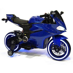 Blue Electric Ride on Led Ducati Style Bike for kids 12V