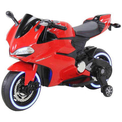 Red Electric Ride on Led Ducati Style Bike for kids 12V
