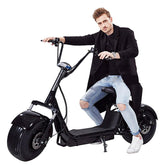 RAF Coco City Harley Electric Scooter For an Adult 60 v Battery With Fat Tyres  - black