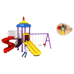 Playset Adventure Kids Swings And Wavy Slide
