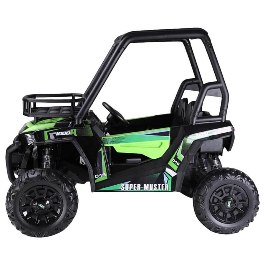Green Ride on SUV RZR 1000 Trail Sand Two seater Buggy for Kids 12V