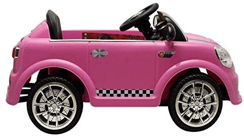 Pink Electric Ride On car Hatchback Cooper For kids 6V