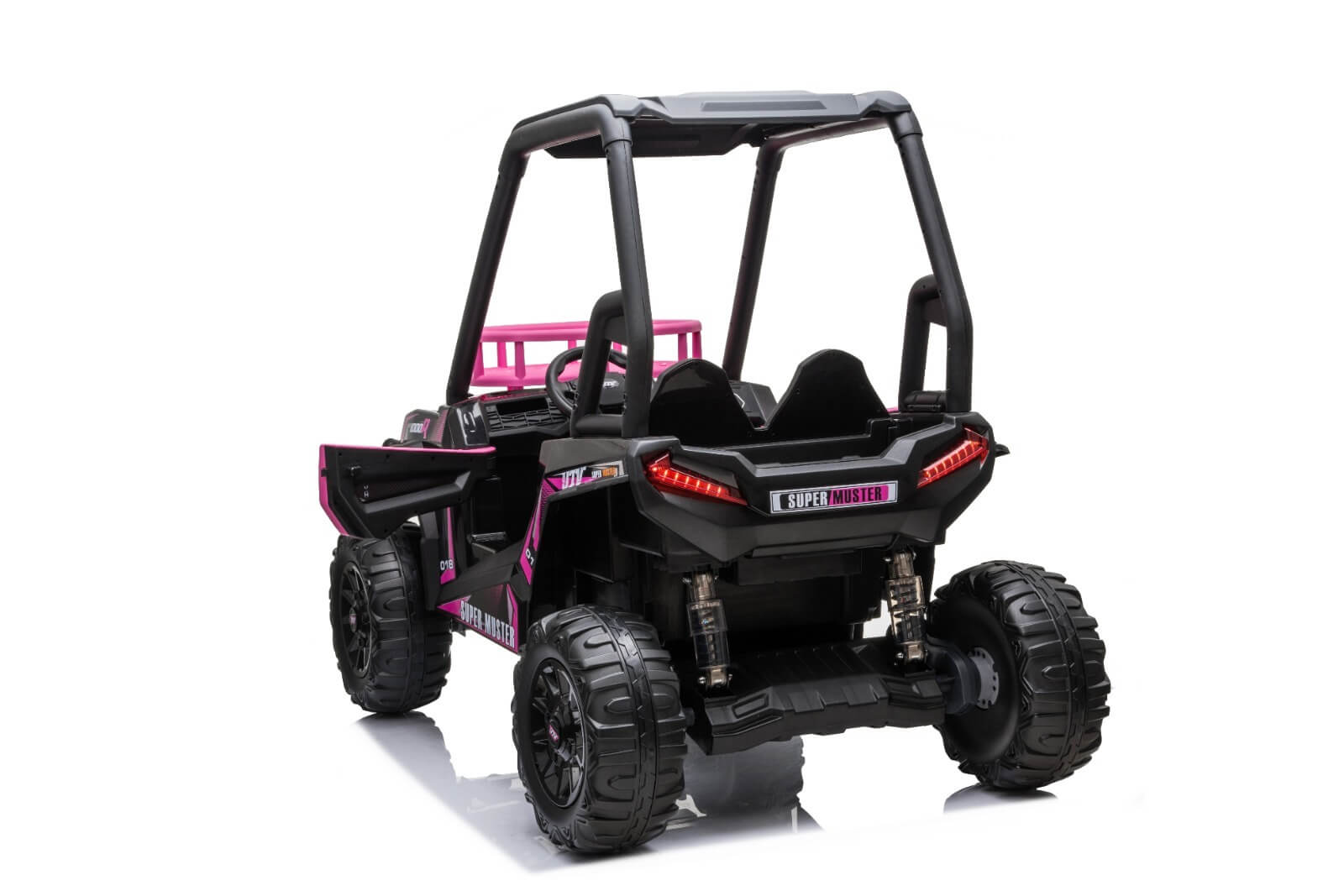 Pink Ride on SUV RZR 1000 Trail Sand Two seater Buggy for Kids 12V Back View