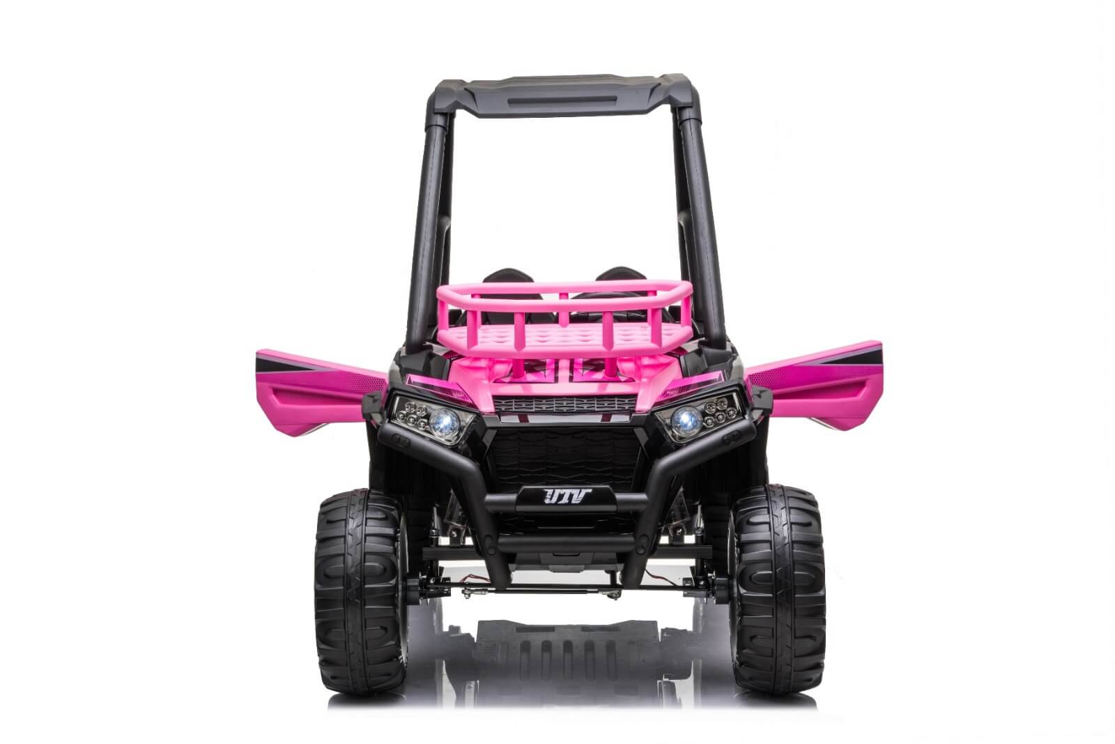 Pink Ride on SUV RZR 1000 Trail Sand Two seater Buggy for Kids 12V Open Door