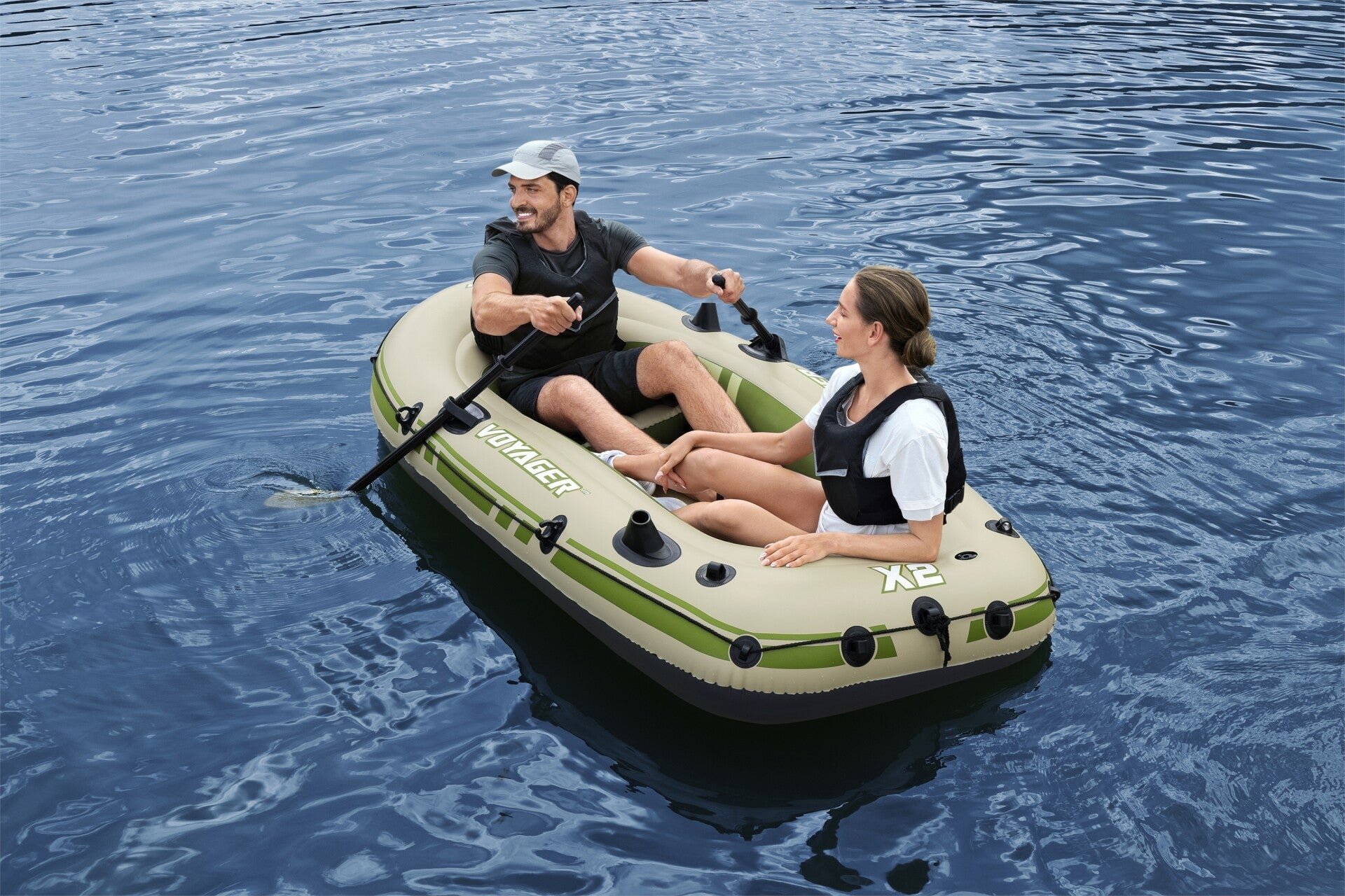 Best Way Raft Bestway Hydro-Force Voyager X2 Inflatable Raft Set - 7'7