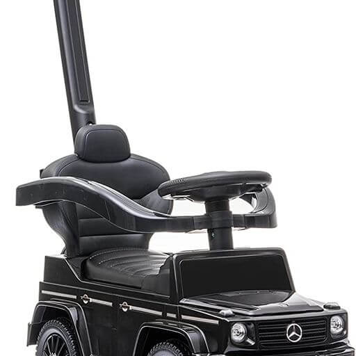 Baby Mercedes push car with parental handle in white color 