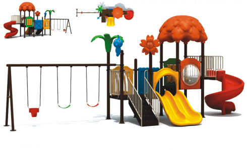 PLAYGROUND SLIDES AND SWINGS GARDEN PLAYSET