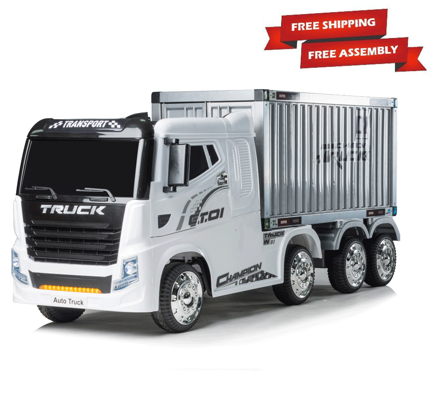 Megastar Kids Electric Ride on Trailer Van Battery Powered 12V