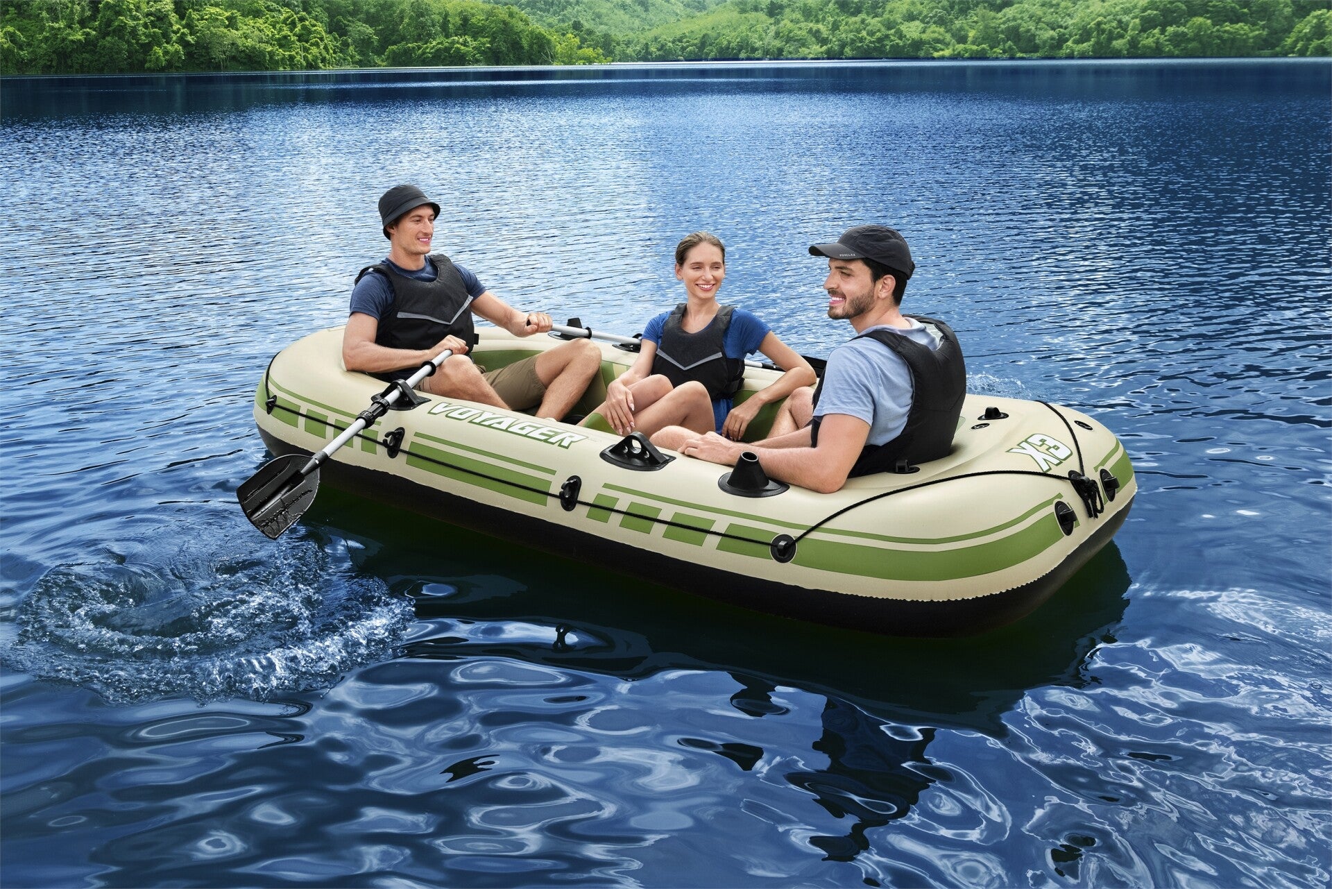 Best Way Raft Bestway Hydro-Force Voyager X3 Inflatable Raft Set - 9'8